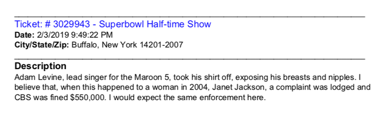 Illustration for article titled America Vs. Adam Levine's Nipples: All The FCC Viewer Complaints About The Super Bowl Halftime Show